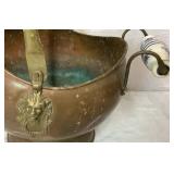 Vintage Coal Scuttles/Ash Bucket with Shovel and Vintage Copper Boiler