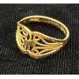 18 Kt Gold Filigree Ring Size 7