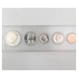 1964 5 coin date set in plastic holder