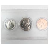 1964 5 coin date set in plastic holder