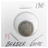 1910 Barber Dime
