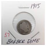 1915 Barber Dime