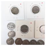 3) silver war nickels plus assortment of common Buffalo and  early Jefferson nickels