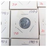 10 Steel cents, 1943-D, 1943-S