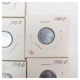 10 Steel cents, 1943-D, 1943-S