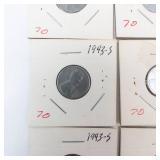 10 Steel cents, 1943-D, 1943-S