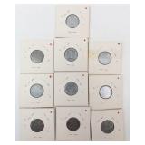 10 Steel cents, 1943-D, 1943-S