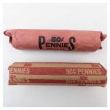 2) rolls wheat cents : 40