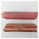 2) rolls wheat cents : 40