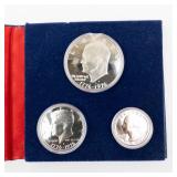 3 piece proof 40% silver 1976 Bicentennial set in original packaging