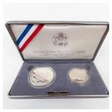 Proof 1991 Mount Rushmore golden anniversary commemorative set.  90% silver dollar