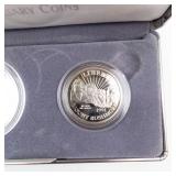 Proof 1991 Mount Rushmore golden anniversary commemorative set.  90% silver dollar