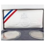 Proof 1991 Mount Rushmore golden anniversary commemorative set.  90% silver dollar