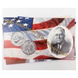 1996 11 coin Uncirculated set include the W mint mark 50th Anniversary Dime