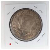 1939 Canadian Silver Dollar