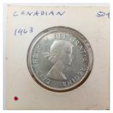 1963 Canadian Silver Half Dollar