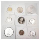 Commonwealth of the Bahama Islands 9 piece 1971 proof set.  2.8723 oz  total silver weight