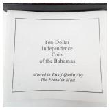 Commonwealth of the Bahama Islands 1975 10 dollar proof.  1.5 oz  total silver weight