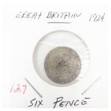 Great Britian silver: 1924 6 pence