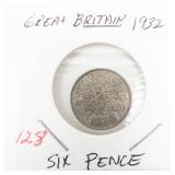 Great Britian silver: 1932 6 pence