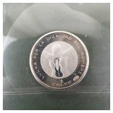 Republic of El Salvador 1971 silver proof set in original packaging: 1 Colone and 5 Colone .999