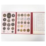 Japanese coin collection book 1 of 3: 35 different coins mounted in album