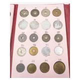 Japanese coin collection book 1 of 3: 35 different coins mounted in album