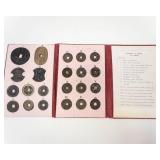 Japanese coin collection book 2 of 3: 22 different coins mounted in album