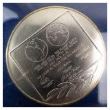 Limited edition First Step on the Moon Eyewitness Medal .925  Franklin Mint 1969