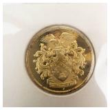 1970 gold plated sterling silver  Charter Member of the Franklin Mint Collectors Society