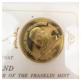 1972 gold plated sterling silver  Charter Member of the Franklin Mint Collectors Society
