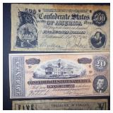 1 Envelope of replica Confederacy currency.