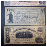 1 Envelope of replica Confederacy currency.