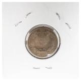 1857 Copper nickel Flying Eagle cent with rim damage