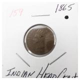 1865 Bronze Indian Head Cent with surface pitting