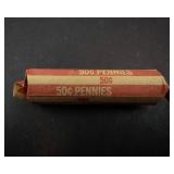 1 roll of mixed date Indian head cents  all readable dates fair to good condition