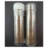 2 rolls of mixed date wheat cents