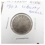 1 assortment of 6 different early nickels:  2) liberty,  3) buffalo plus 1939 Jefferson