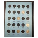 1 Mercury Dime collection in folder: 32 different dates and mint marks 1918 thru 1945