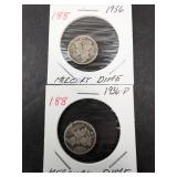 1936, 1936-D mercury dimes