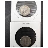 1943, 1943-S Mercury dimes