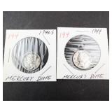 1944, 1944-S Mercury dimes