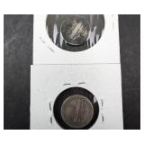 1942 P and S Mercury dimes