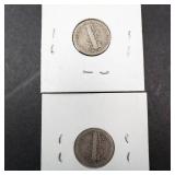 1941 P and S Mercury dimes