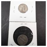1940 and 1941-S Mercury dimes