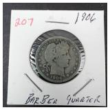 1906 Barber quarter