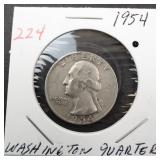 1954 Washington quarter