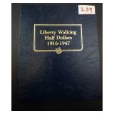 collection of 27 different date Walking Liberty Half dollars in nice Whitman album