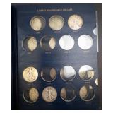 collection of 27 different date Walking Liberty Half dollars in nice Whitman album