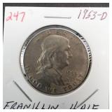 1953-D Franklin half dollar